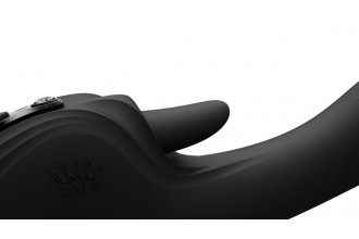 Черный вибростимулятор-кролик с функцией нагрева Ares - 24,6 см.