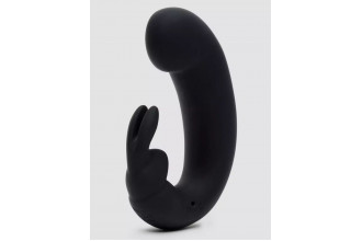 Черный мини-вибратор кролик Sensation Rechargeable G-Spot Rabbit Vibrator - 11,4 см.