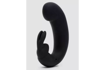 Черный мини-вибратор кролик Sensation Rechargeable G-Spot Rabbit Vibrator - 11,4 см.