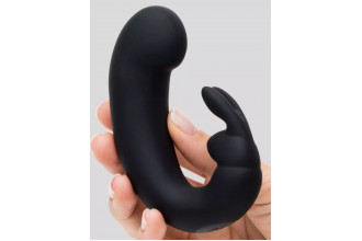 Черный мини-вибратор кролик Sensation Rechargeable G-Spot Rabbit Vibrator - 11,4 см.