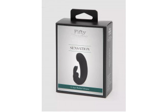 Черный мини-вибратор кролик Sensation Rechargeable G-Spot Rabbit Vibrator - 11,4 см.