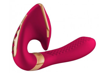 Малиновый вибростимулятор SOYO - 17 см.