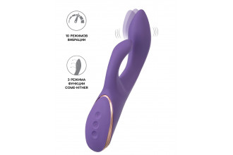 Фиолетовый вибратор-кролик Fingie с функцией Come-Hither - 21,6 см.