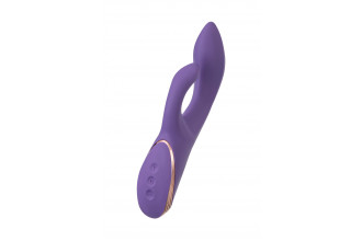 Фиолетовый вибратор-кролик Fingie с функцией Come-Hither - 21,6 см.