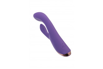 Фиолетовый вибратор-кролик Fingie с функцией Come-Hither - 21,6 см.