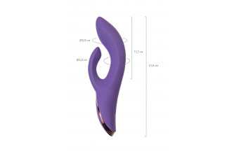 Фиолетовый вибратор-кролик Fingie с функцией Come-Hither - 21,6 см.