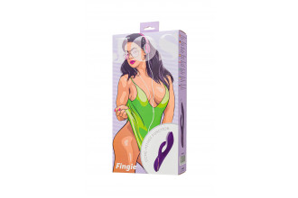 Фиолетовый вибратор-кролик Fingie с функцией Come-Hither - 21,6 см.