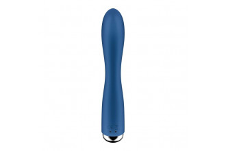 Синий вибратор-кролик с ротацией Spinning Rabbit 1 - 20 см.