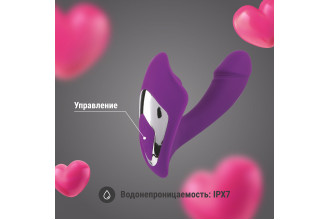Фиолетовый мини-вибратор с вакуумной стимуляцией
