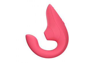 Розовый вибромассажер для двойной стимуляции Womanizer Blend