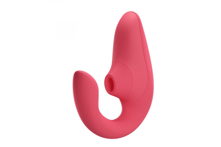 Розовый вибромассажер для двойной стимуляции Womanizer Blend