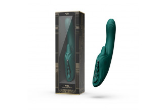 Зеленый вибростимулятор-кролик с функцией нагрева Ares - 24,6 см. Зеленый вибростимулятор-кролик с функцией нагрева Ares - 24,6 см.