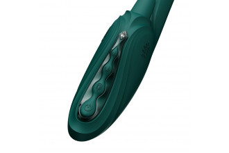 Зеленый вибростимулятор-кролик с функцией нагрева Ares - 24,6 см. Зеленый вибростимулятор-кролик с функцией нагрева Ares - 24,6 см.