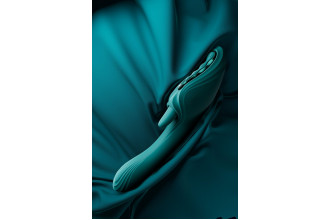 Зеленый вибростимулятор-кролик с функцией нагрева Ares - 24,6 см. Зеленый вибростимулятор-кролик с функцией нагрева Ares - 24,6 см.