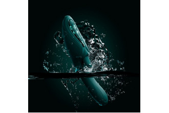 Зеленый вибростимулятор-кролик с функцией нагрева Ares - 24,6 см. Зеленый вибростимулятор-кролик с функцией нагрева Ares - 24,6 см.