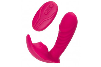 Ярко-розовый стимулятор точки G с вакуум-волновой стимуляцией Shani