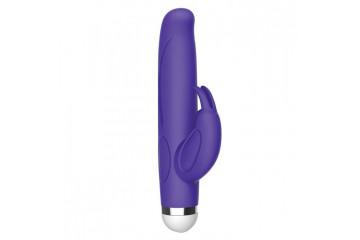 Фиолетовый вибратор-кролик The Mini Rabbit - 13,9 см.