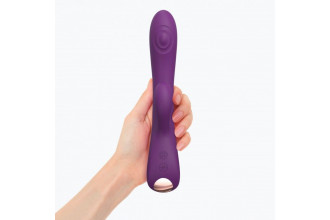 Фиолетовый вибратор-кролик Bunny & Clyde - 22,5 см.