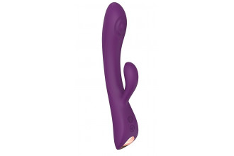 Фиолетовый вибратор-кролик Bunny & Clyde - 22,5 см.