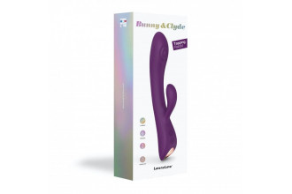 Фиолетовый вибратор-кролик Bunny & Clyde - 22,5 см.