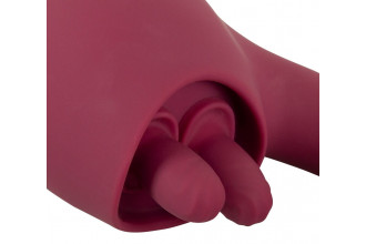 Малиновый вибратор с подвижными язычками 2 Function Vibrator - 20,6 см. Малиновый вибратор с подвижными язычками 2 Function Vibrator - 20,6 см.