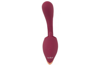 Малиновый вибратор с подвижными язычками 2 Function Vibrator - 20,6 см. Малиновый вибратор с подвижными язычками 2 Function Vibrator - 20,6 см.