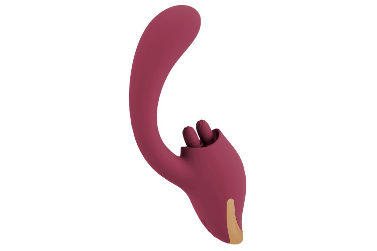 Малиновый вибратор с подвижными язычками 2 Function Vibrator - 20,6 см. Малиновый вибратор с подвижными язычками 2 Function Vibrator - 20,6 см.