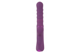 Фиолетовый вибратор-кролик с функцией постукивания и фрикциями 3 Function Rabbit Vibrator - 23,7 см.