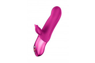 Лиловый вибратор-пульсатор Bi Stronic Fusion - 21,9 см.