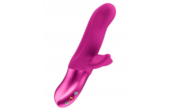 Лиловый вибратор-пульсатор Bi Stronic Fusion - 21,9 см.