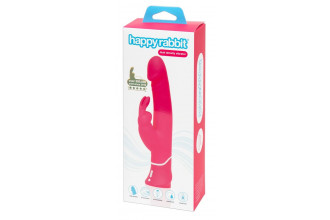Розовый вибратор-кролик Realistic Dual Density Rechargeable Rabbit Vibrator - 25,5 см.