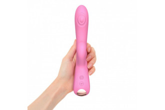 Розовый вибратор-кролик Bunny & Clyde - 22,5 см.