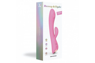 Розовый вибратор-кролик Bunny & Clyde - 22,5 см.