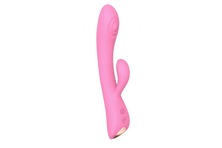 Розовый вибратор-кролик Bunny & Clyde - 22,5 см.