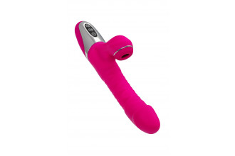 Розовый вибратор с вакуум-волновой стимуляцией клитора To-Frolly - 21,5 см.