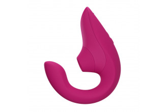 Малиновый вибромассажер для двойной стимуляции Womanizer Blend