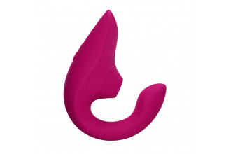 Малиновый вибромассажер для двойной стимуляции Womanizer Blend