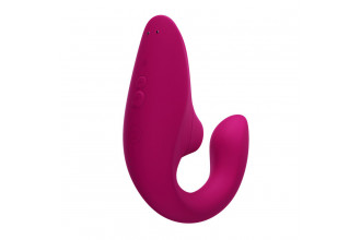 Малиновый вибромассажер для двойной стимуляции Womanizer Blend