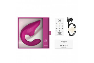 Малиновый вибромассажер для двойной стимуляции Womanizer Blend