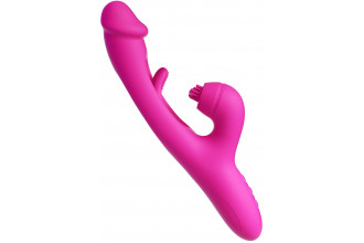 Розовый вибратор-кролик G Spot Ultra - 26,5 см.