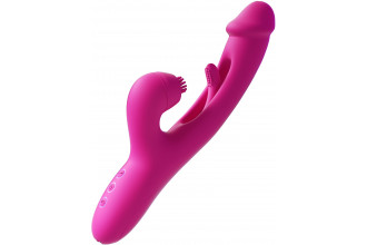 Розовый вибратор-кролик G Spot Ultra - 26,5 см.