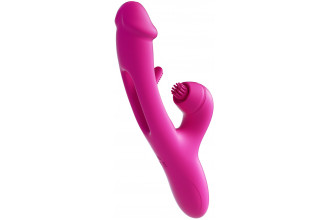 Розовый вибратор-кролик G Spot Ultra - 26,5 см.