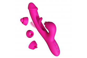 Розовый вибратор-кролик G Spot Ultra - 26,5 см.
