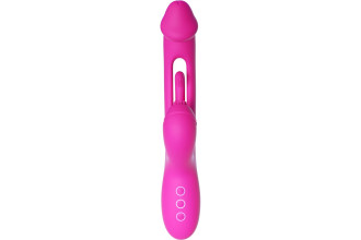 Розовый вибратор-кролик G Spot Ultra - 26,5 см.