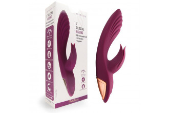 Сливовый вибратор-кролик 5’’ Silicone Kissing - 20,2 см.