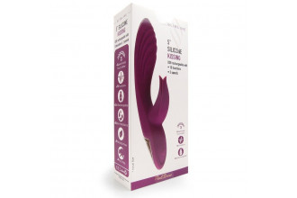 Сливовый вибратор-кролик 5’’ Silicone Kissing - 20,2 см.