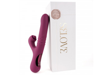 Фиолетовый вибратор-кролик Selove ComePlay - 23,9 см.