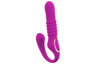 Лиловый вибратор 3 Function Vibrator с функцией фрикций и постукиванием
