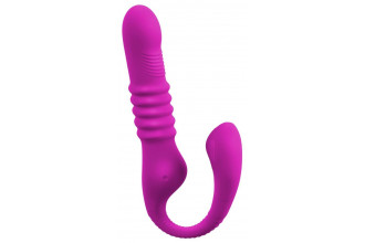 Лиловый вибратор 3 Function Vibrator с функцией фрикций и постукиванием