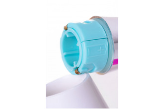 Розовый силиконовый вибратор с клиторальным стимулятором A-Toys Mady - 20,4 см.